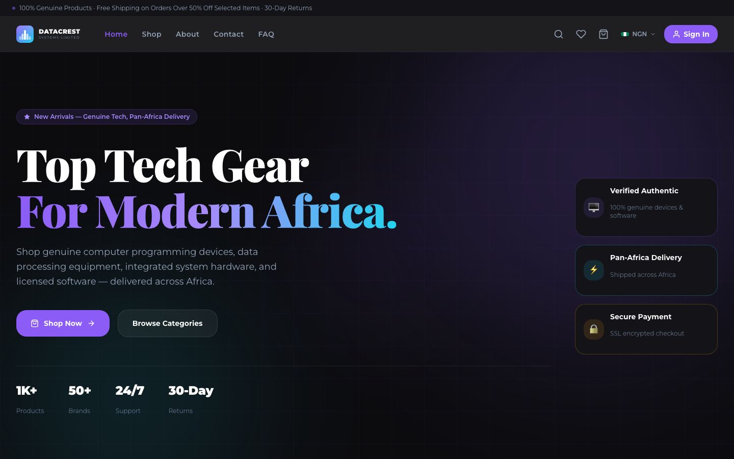 DataCrest Systems hero preview