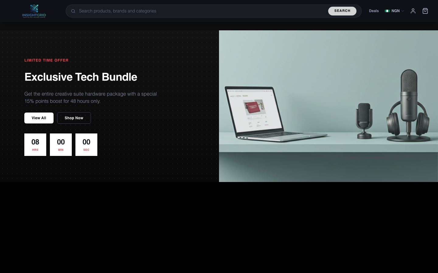 InsightGrid Tech hero preview